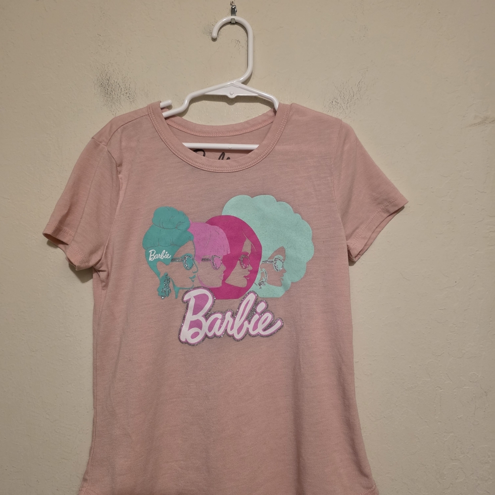 Barbie Kids Pink Graphic T-Shirt Size Small